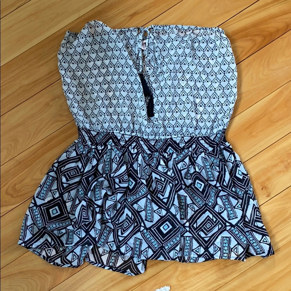 Silk Strapless Romper